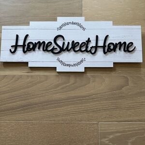 Home Sweet Home Black and White Wall Decor